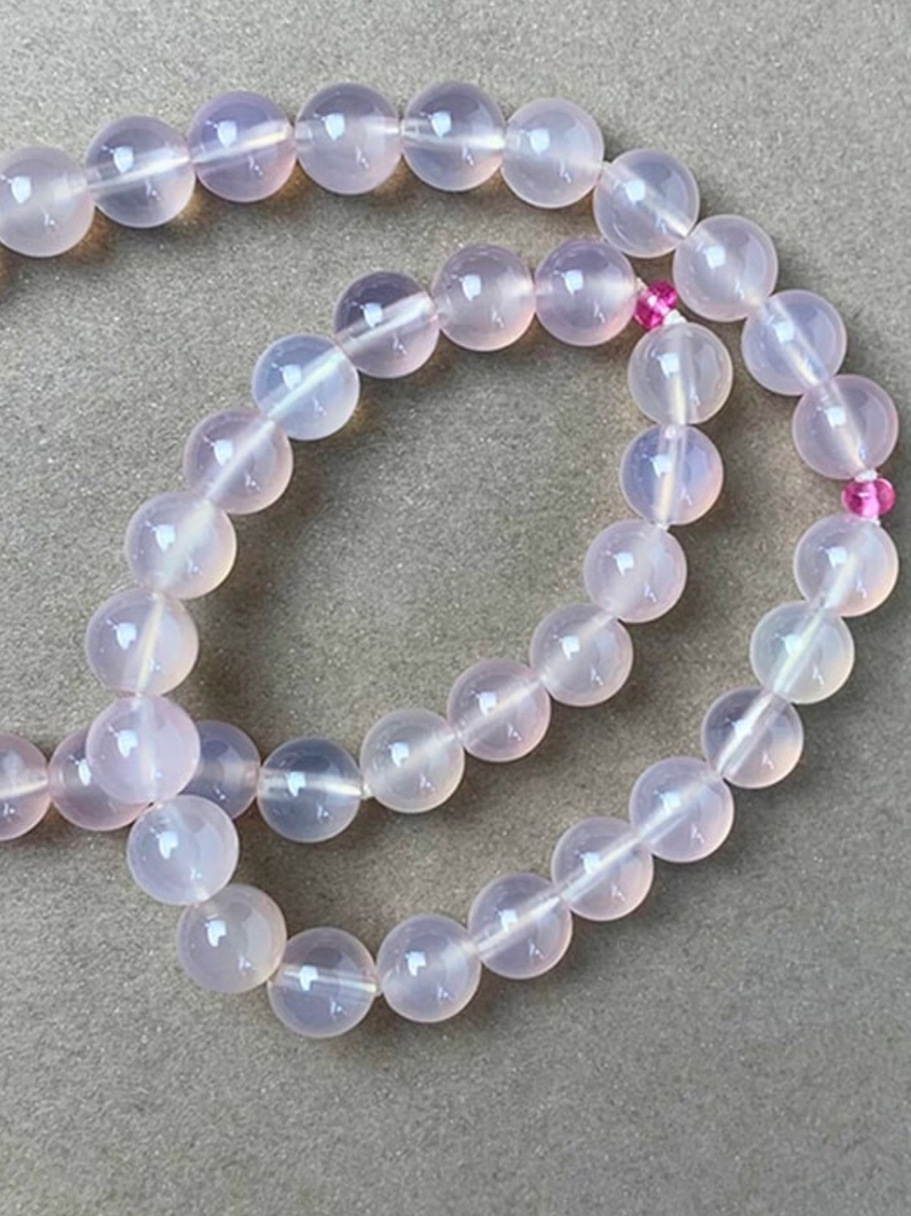 GEMFormulas Therapeutic ❤️🩹 PINK CHALCEDONY & PINK SPINEL 💗 Necklace 6mm